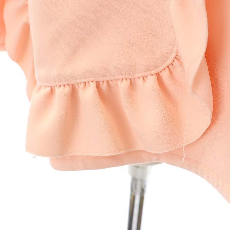 yori フリルポケット ノーカラージャケット ピンク