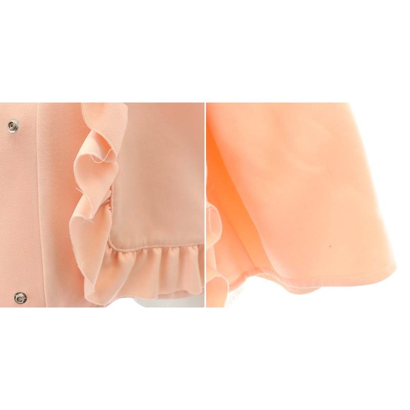 ヨリ yori 22SS ポケットフリルジャケット ノーカラー 薄手 フレア