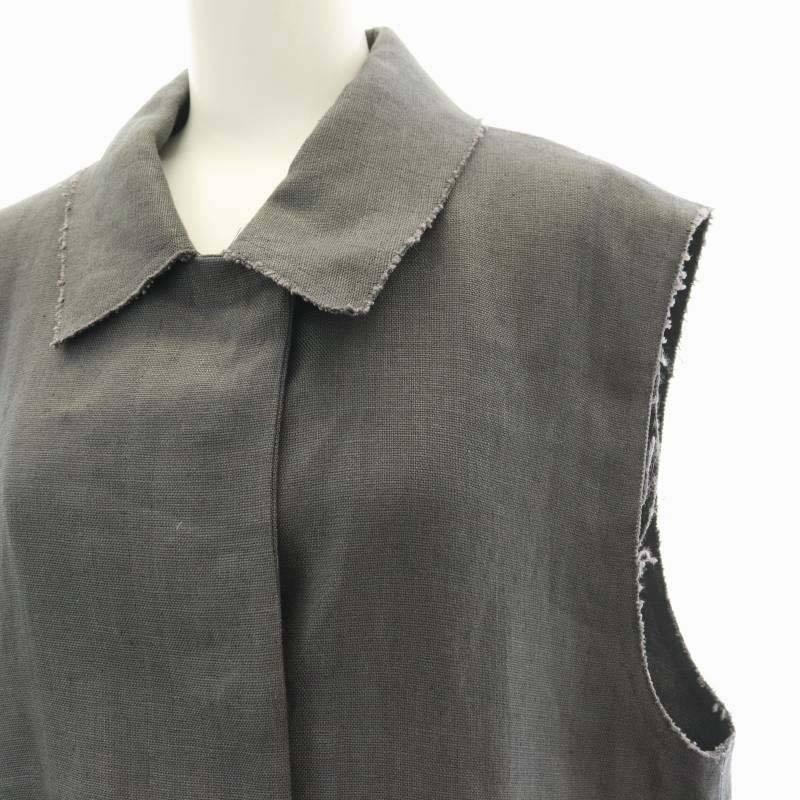 エブール ebure 24SS ミディアムリネンジレ ベスト ロング エブール ebure 24SS ミディアムリネンジレ ベスト ロング