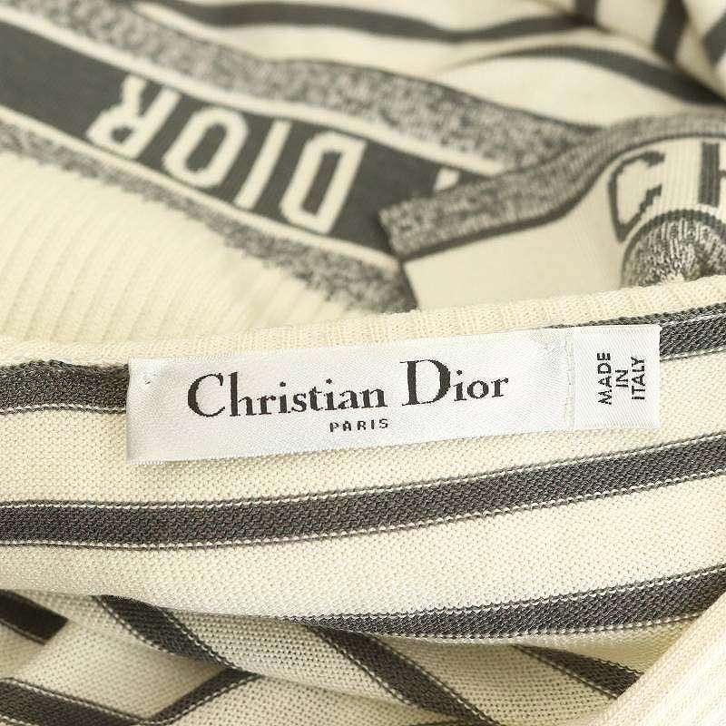 クリスチャンディオール ホワイト×グレー ボーダー セーラー