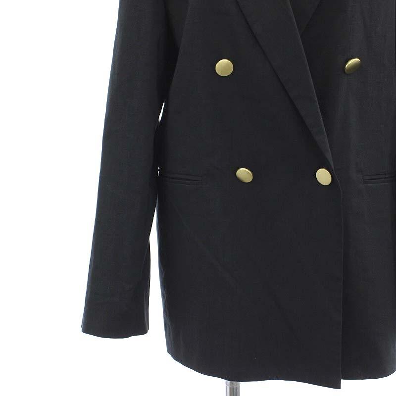 ノーブル NOBLE 23SS 麻ストレッチピークドラペルダブルジャケット  