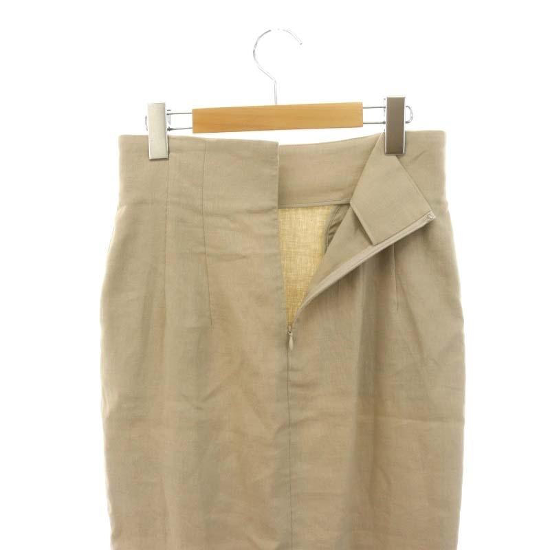 希少 ウィムガゼット リネンオックスペンシルスカート タイト ベージュ 38 M 希少 ウィムガゼット リネンオックスペンシルスカート タイト