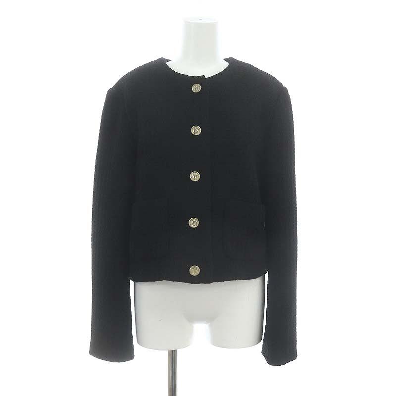 プラージュ Plage 23AW Tweed ジャケット ツイード ノーカラー 総裏地  