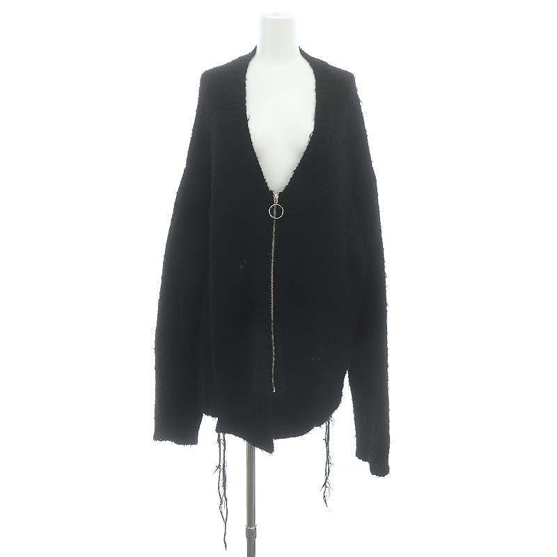 トップス doublet ZIP UP YARN CARDIGAN BLACK doublet＞ZIP UP FUR YARN CARDIGAN | MAKES ONLINE STORE