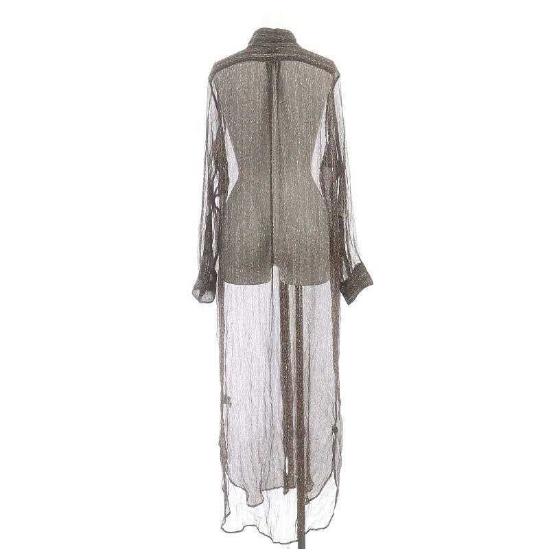 ドリスヴァンノッテン DRIES VAN NOTEN シアーラメシャツワンピース 
