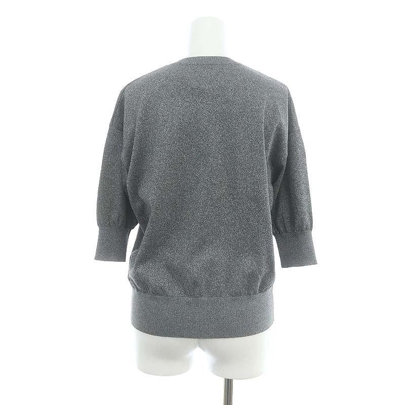 イエナ IENA 24AW LEVITA クルーカーディガン ニット 七分袖 ラメ F 