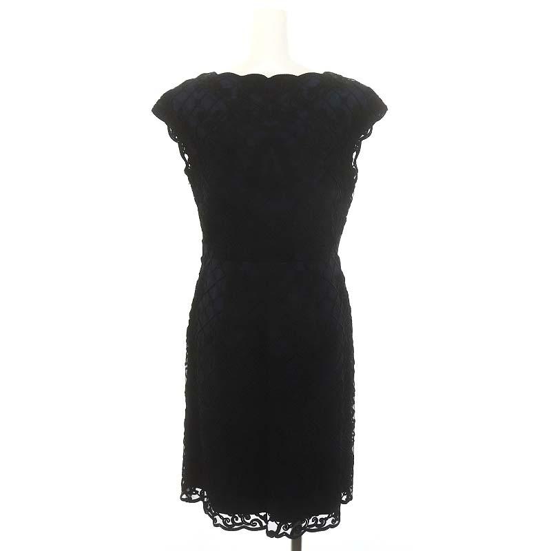 【美品】アナイ Vネック ノースリーブワンピース Aライン 36 総柄 ブラウン 美品】アナイ Vネック ノースリーブワンピース Aライン 36 総柄