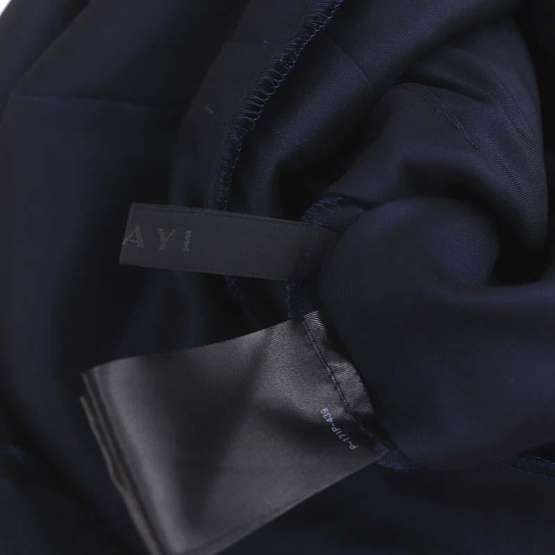 アナイ ANAYI コード刺繍レースワンピース ひざ丈 ノースリーブ 36 S