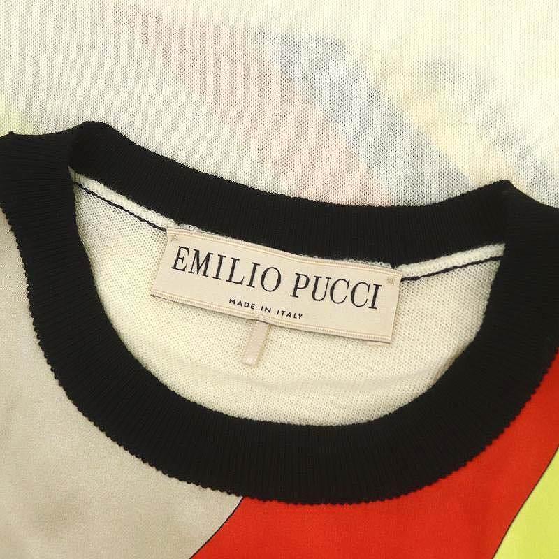 エミリオプッチ EMILIO PUCCI ストライプ柄半袖ニット サマーセーター 