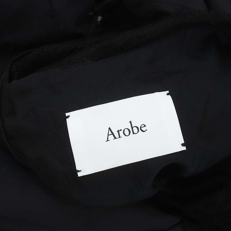 アローブ Arobe レースノースリーブワンピース ロング 2 M 黒 ブラック