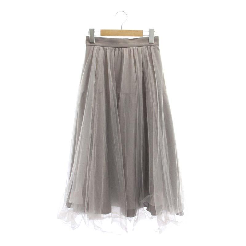 ジャスグリッティー JUSGLITTY 22AW チュールスカート ロング ミモレ丈 