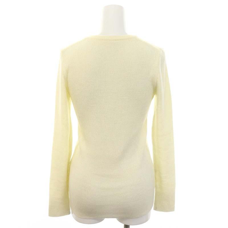 ノーウォス NOWOS ウールUネックニット セーター 長袖 白 ホワイト /HK  