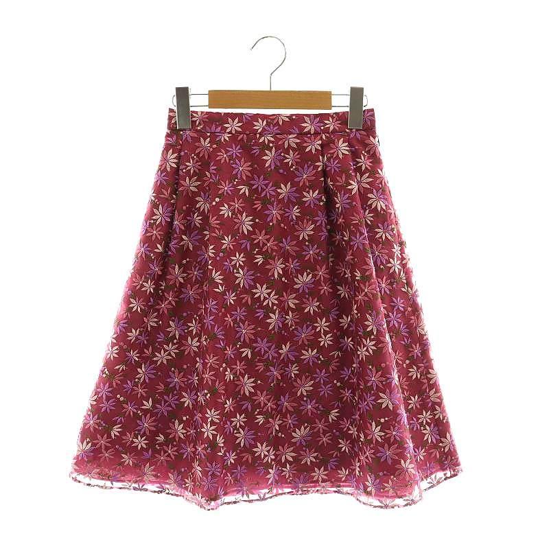 TOCCA トッカ サザンクロス スカート 刺繍スカート レッドピンク系 TOCCA トッカ サザンクロス スカート 刺繍スカート レッドピンク