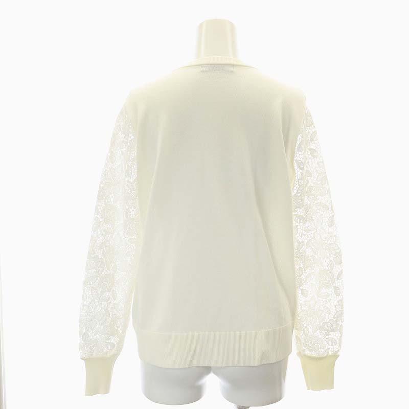 ダーマコレクション dama collection レース ニット 切替 カーディガン 