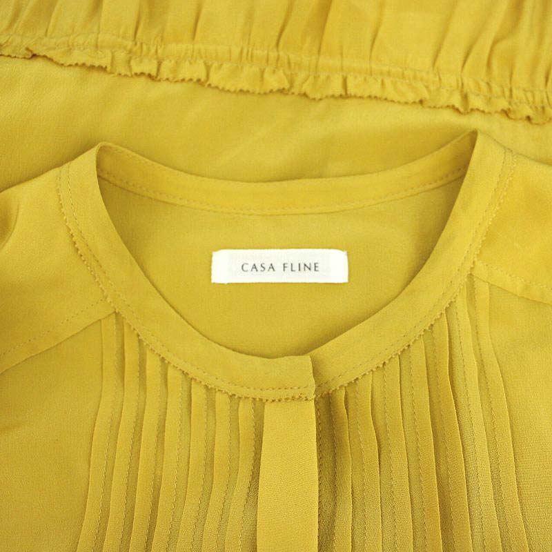 カーサフライン CASA FLINE シルクロングワンピース ロング丈 ミモレ丈 