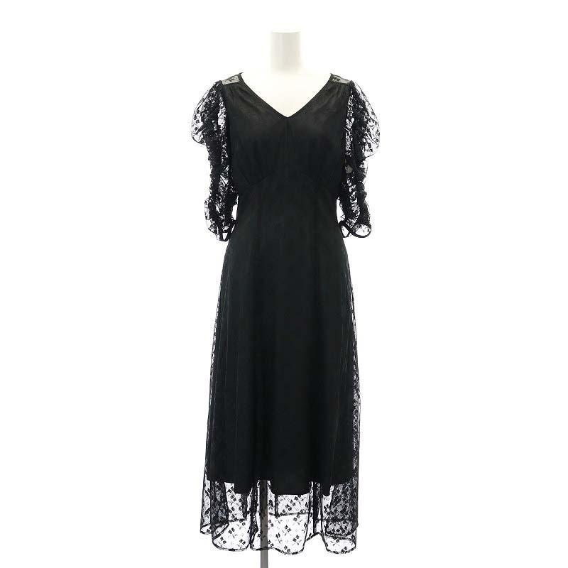 未使用品 デイシー deicy バックリボンレースワンピース ロング 五分袖  