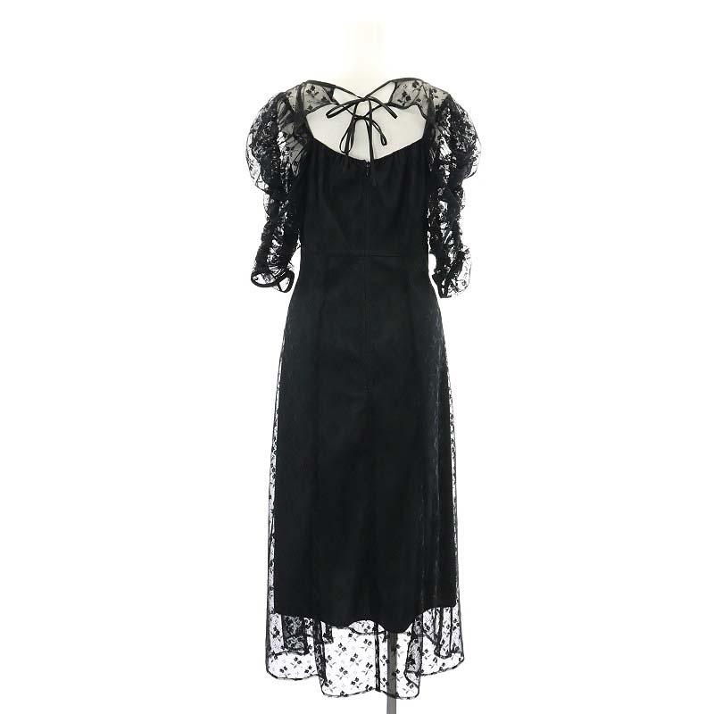 未使用品 デイシー deicy バックリボンレースワンピース ロング 五分袖  