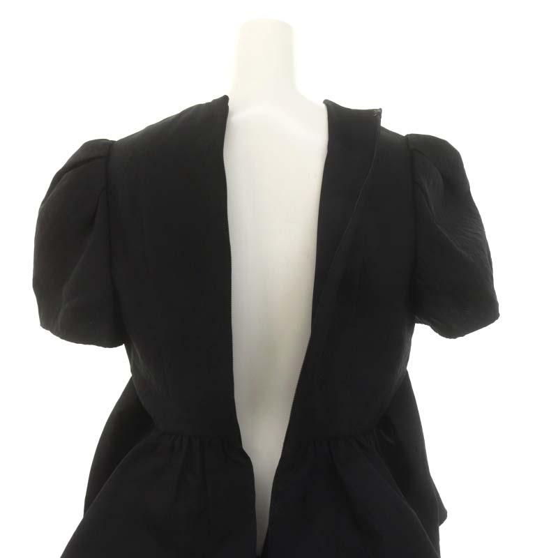 ボーダーズアットバルコニー ジャガードペプラムトップス 白 36