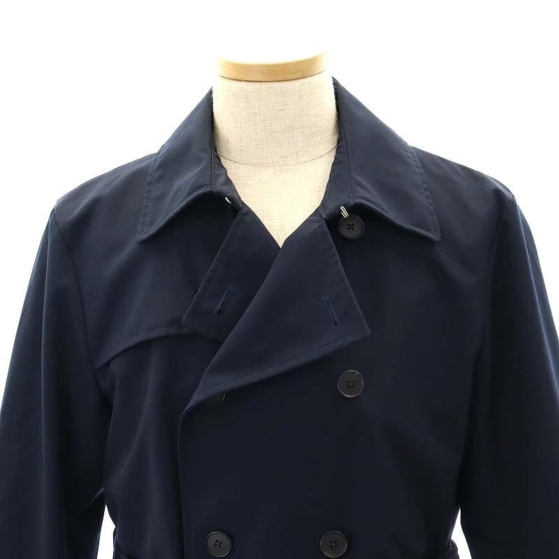 NANO universe（ナノ・ユニバース） トレンチコート ロング S 紺