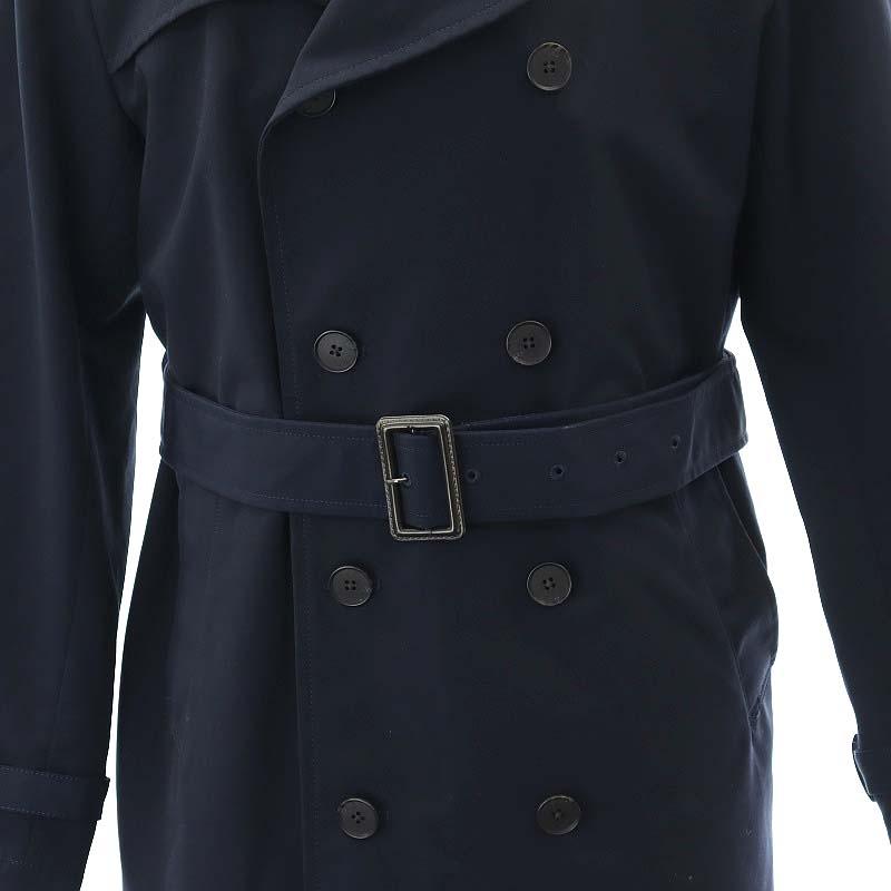 NANO universe（ナノ・ユニバース） トレンチコート ロング S 紺