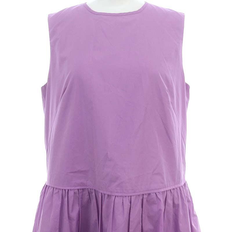 【新品タグ付き】ルルウィルビー マイクロタフタ ティアードワンピース ロング trim_ofalv_itembb33db6ae50411e