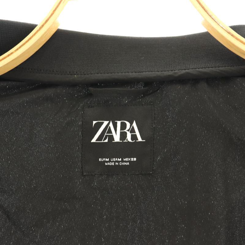 ZARA（ザラ） ジップアップ ブルゾン パワーネット 総裏地 EUR M 黒