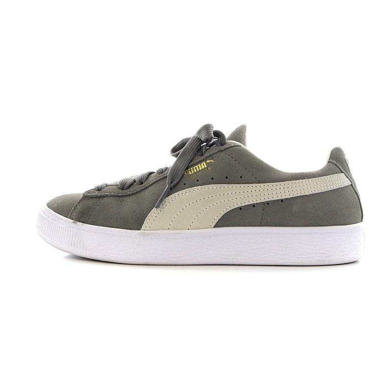 プーマ PUMA SUEDE LITE スニーカー ローカット 24.5cm グレー 白 