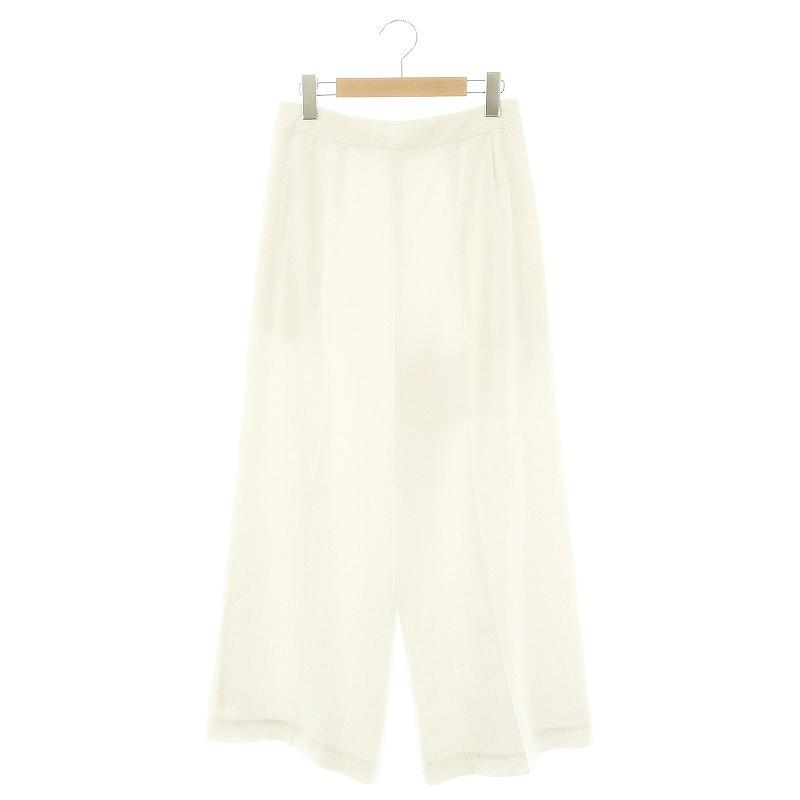 フォクシーワイドガウチョパンツ38ホワイト白FOXEY