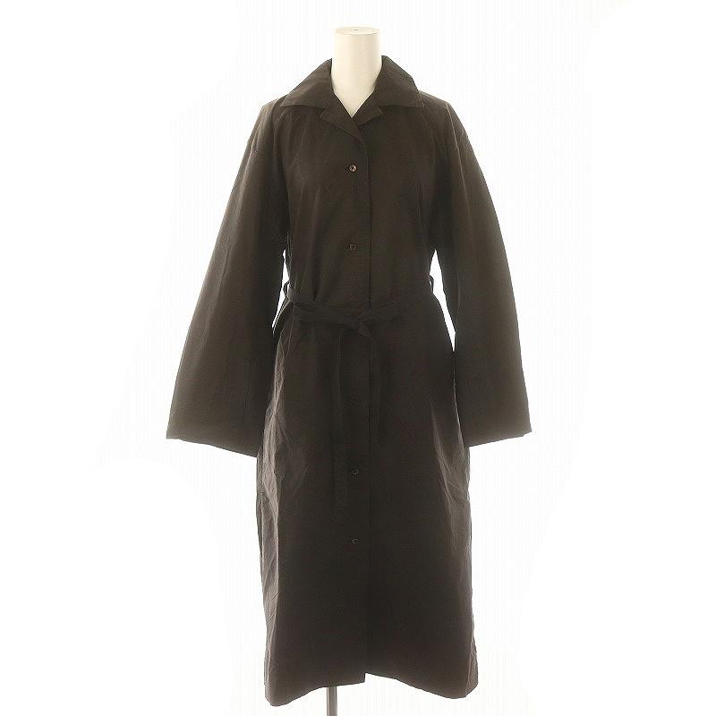 オーラリー AURALEE シャツワンピース ロング 長袖 オープンカラー 0  