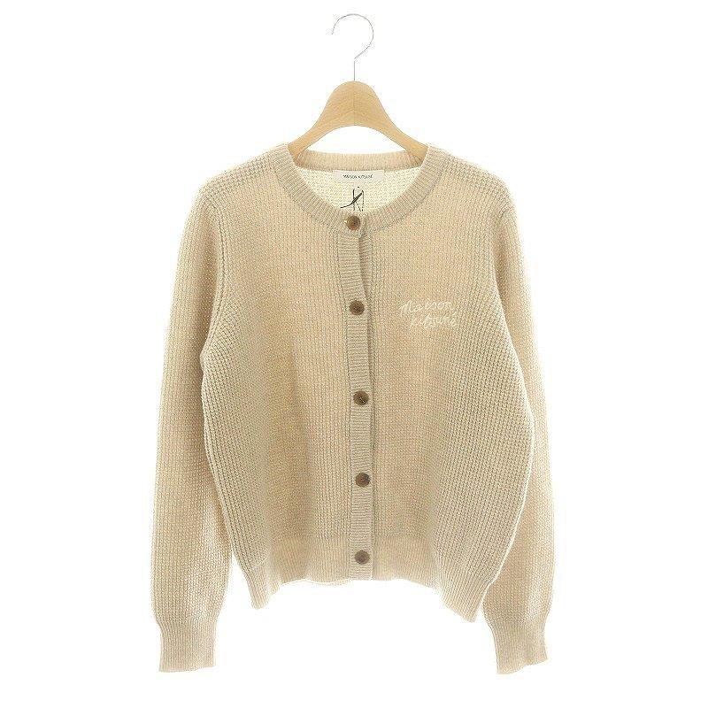 maison kitsune handwriting cardiganベージュ