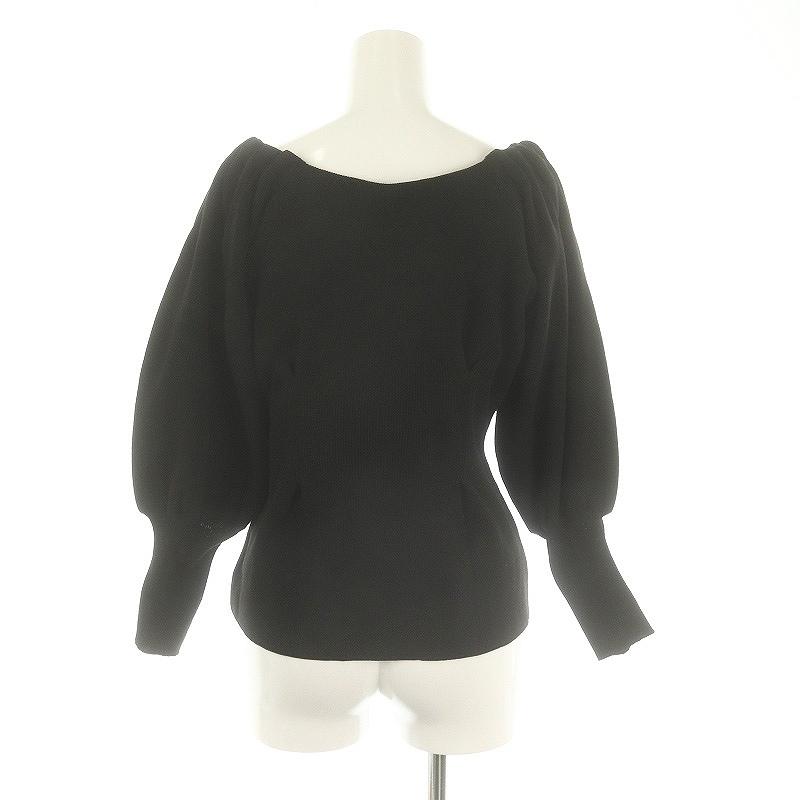 専用　ニット　2ウェイ　ミエリインヴァリエント　オフショルダー　パフスリーブ ミエリインヴァリアント MIELI INVARIANT 2Way Tuck Knit Tops