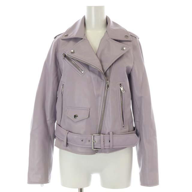 ZARA（ザラ） レザージャケット S 紫 パープル /SY □OS レディース