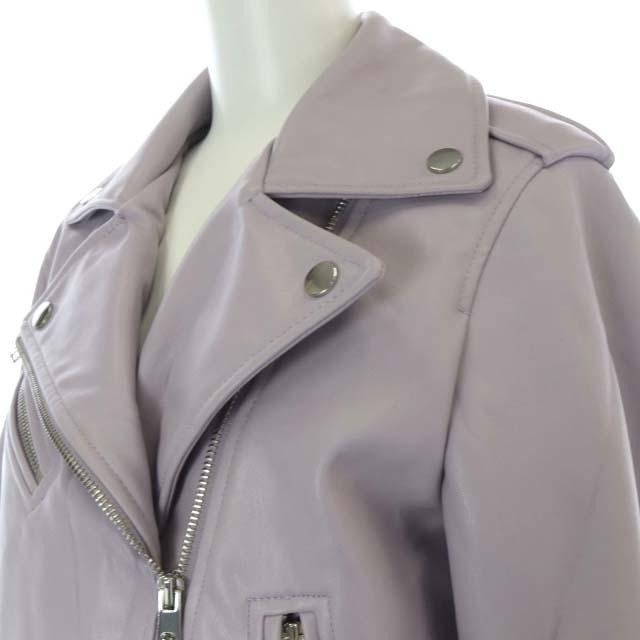 ZARA（ザラ） レザージャケット S 紫 パープル /SY □OS レディース