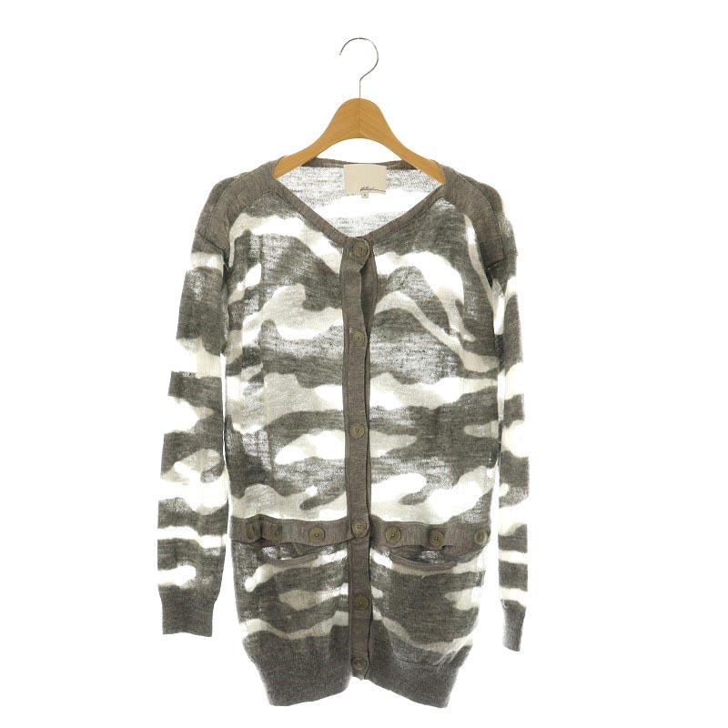 3.1 フィリップリム 3.1 phillip lim 総柄 クルーネックカーディガン  
