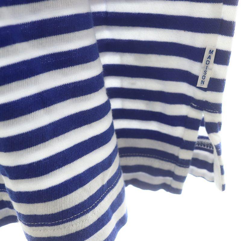 マディソンブルー MADISONBLUE ワッペン付き ボートネック ボーダーT 
