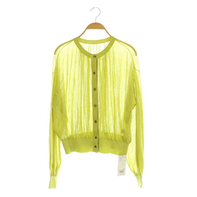 未使用品 レイビームス Ray Beams シアーギャザーニットカーディガン 
