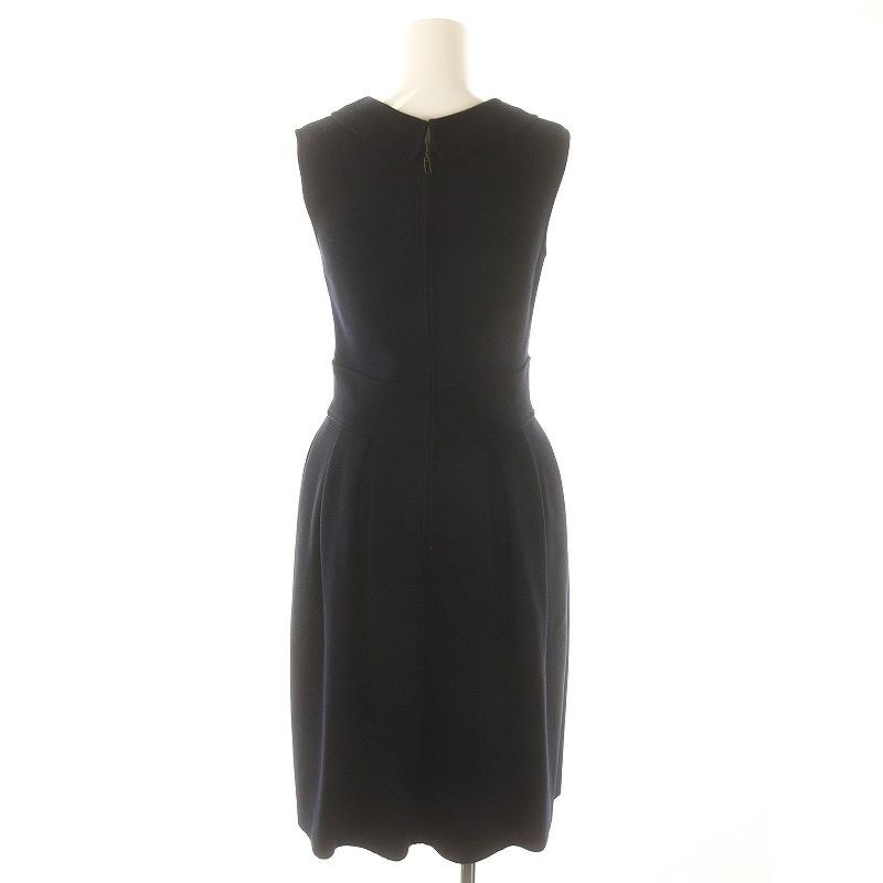 FOXEY フォクシー 襟付き ニットワンピース ひざ丈 ノースリーブ 38  