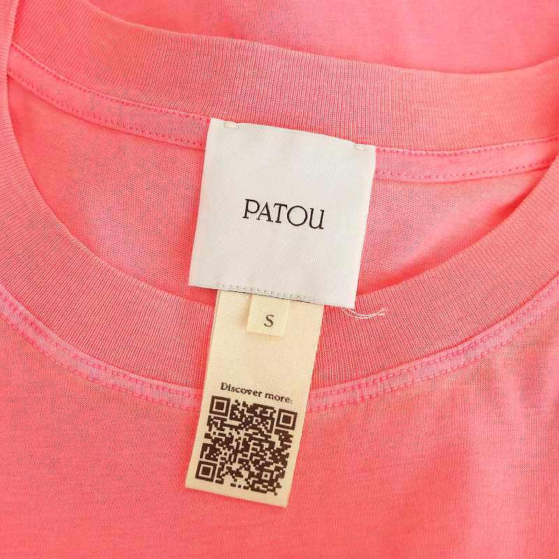 パトゥ PATOU コットンロゴTシャツ カットソー 半袖 S ピンク /HK □OS 