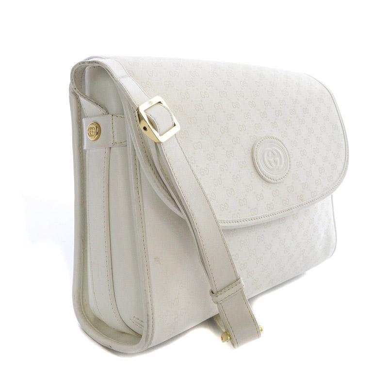 GUCCI（グッチ） マイクロロゴ ショルダーバッグ ロゴ 白 ホワイト 001