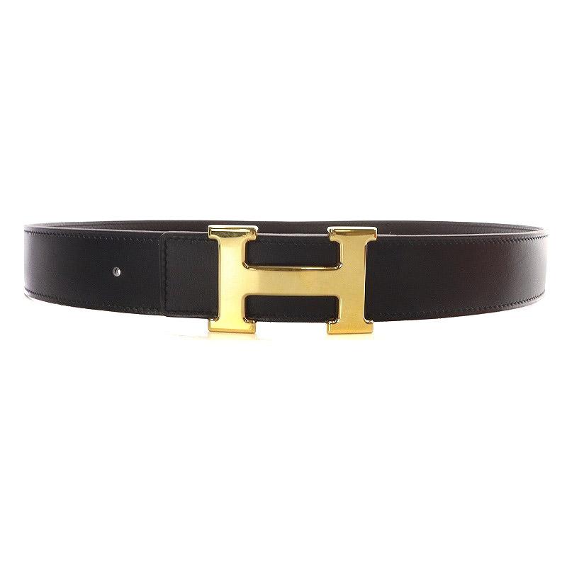 HERMES（エルメス） コンスタンス Hベルト レザー □E刻印 黒 ブラック