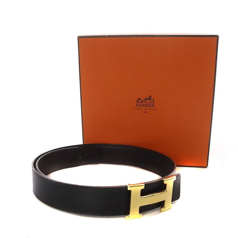 HERMES（エルメス） コンスタンス Hベルト レザー □E刻印 黒 ブラック
