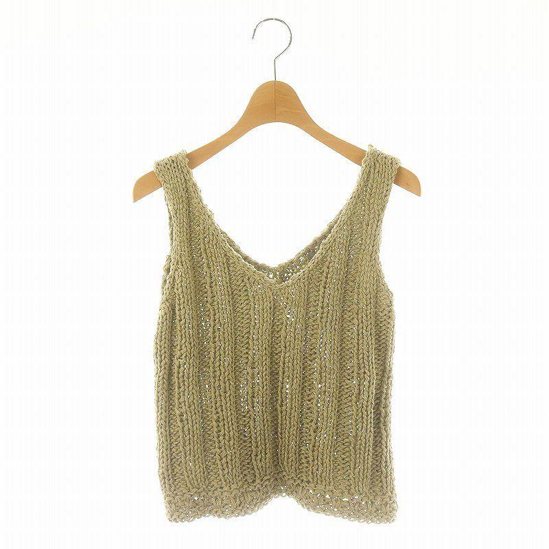 ノーウォス NOWOS Silk linen sleeveless knit ニット ベスト プル 