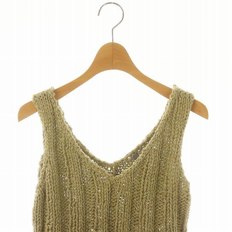 ノーウォス NOWOS Silk linen sleeveless knit ニット ベスト プル  