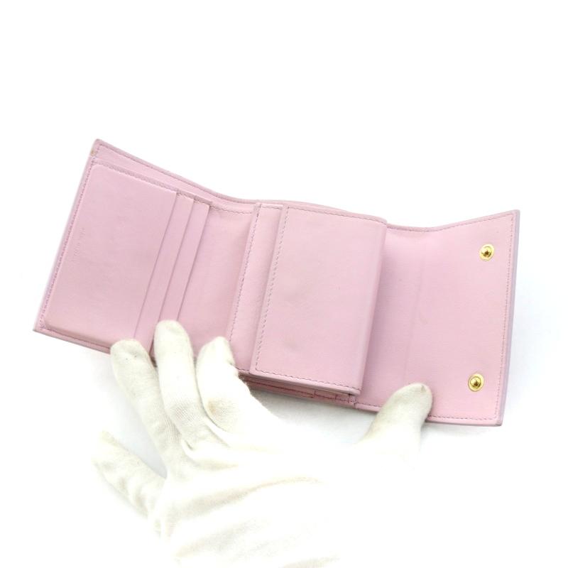 CELINE セリーヌ 三つ折り財布 ピンク TRIOMPHE セリーヌ （CELINE） スモール フラップ ウォレット