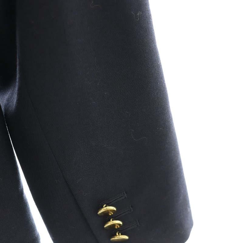 Sov./ネイビージャケット 金ボタン 肩ギャザー ペイズリー 38 Sov./ネイビージャケット 金ボタン 肩ギャザー ペイズリー 38