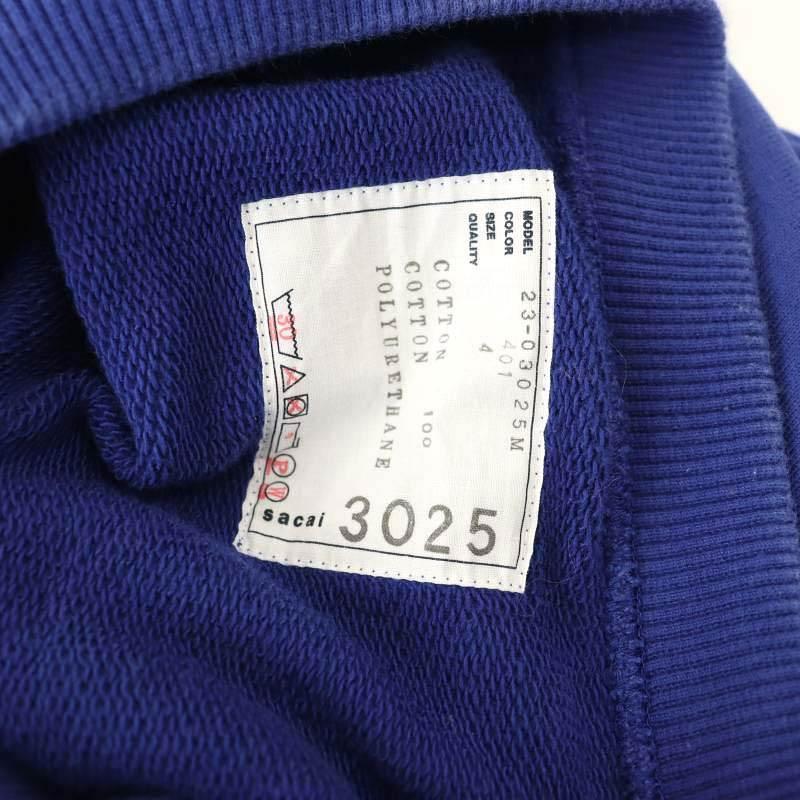 サカイ sacai 23AWクルーネックスウェットトップス トレーナー 長袖 プルオーバー 4 XL 青 ブルー /CX ■OS ■SH メンズ_4