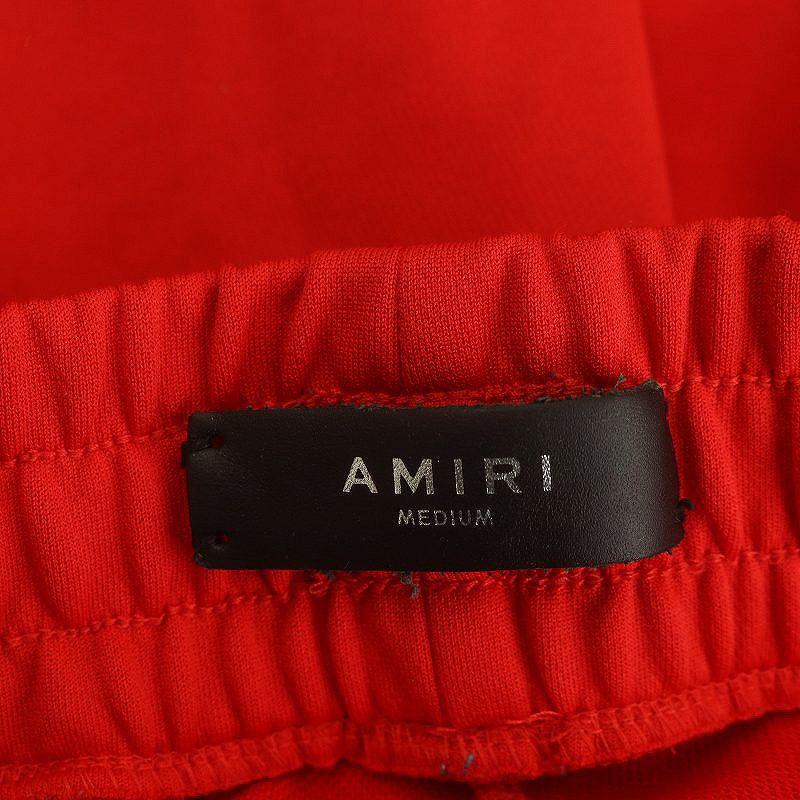 アミリ ジャージーパンツ ジョガーパンツ イージー ドロスト M 赤 黒 アミリ AMIRI ジャージーパンツ ジョガーパンツ イージー ドロスト M