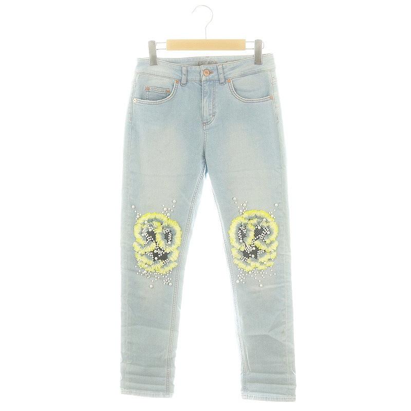 エスカーダ ESCADA スポーツ SPORT フェイクパール装飾デニムパンツ