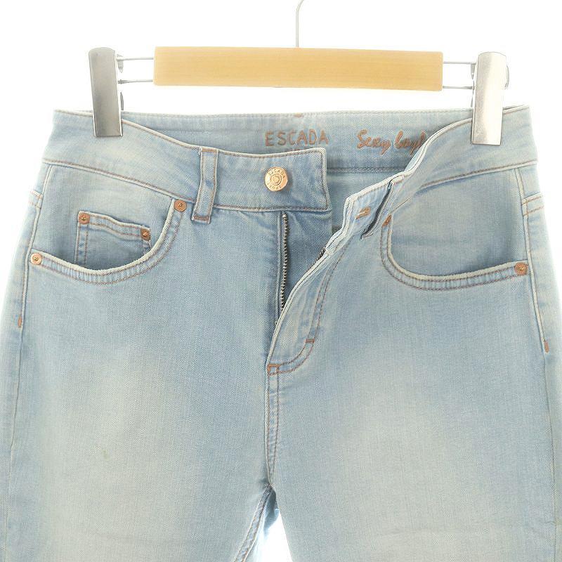 エスカーダ ESCADA スポーツ SPORT フェイクパール装飾デニムパンツ