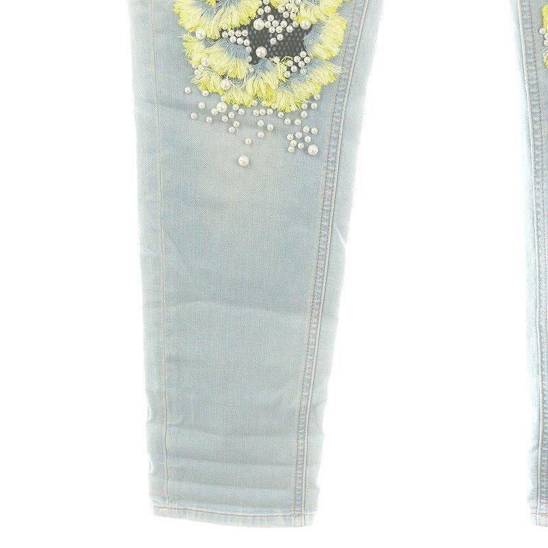 エスカーダ ESCADA スポーツ SPORT フェイクパール装飾デニムパンツ